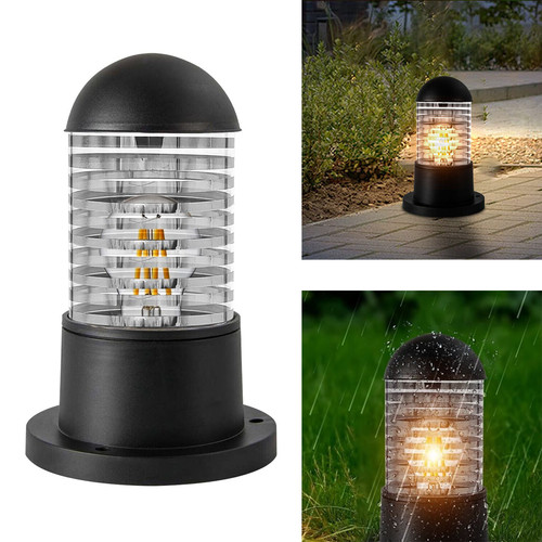 Lampada colonna vintage nera - a,