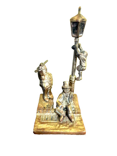 Statua vintage inglese ottone